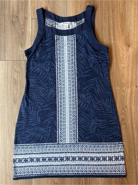Tommy Bahama Kona Floral Stripe Sheath Dress Navy Blue Size Small